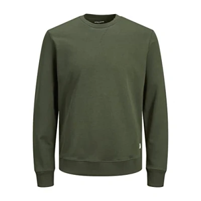 Abbildung von JACK &amp; JONES Mens Jjebasic Sweat Crew Neck Noos Sweatshirt, Forest Night, S