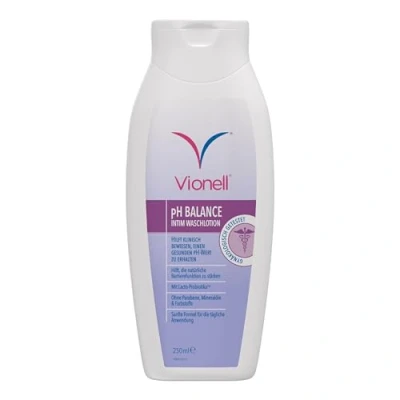 Abbildung von Vionell Intimwaschlotion Frauen pH Balance, Für Die Tägliche Intimhygiene Mit Lactopräbiotikum, Hilft, Natürlichen Abwehrkräfte Zu Stärken, 250 ml