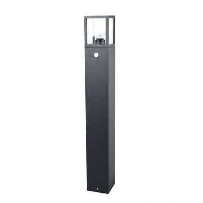 Abbildung von Lucande Wegeleuchte Klemens, 90 cm, Sensor, grafitgrau, E27