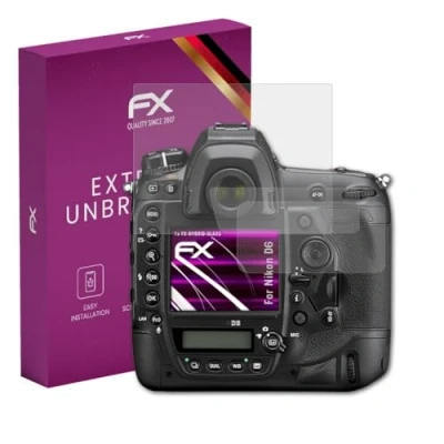 Abbildung von atFoliX Glasfolie kompatibel mit Nikon D6 Panzerfolie, 9H Hybrid Glass FX Schutzpanzer Folie (1er Set)