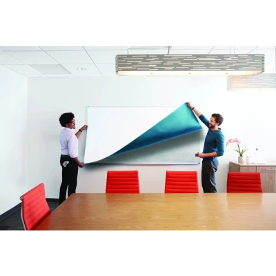 Abbildung von Post it Easy Erase Whiteboard Oberfläche, Weiß, 121.9 cm x 242 cm, 1 Rolle/Packung