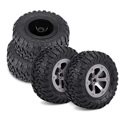 Abbildung von 4Pcs RC Crawler Tyres Off Road Auto Gummireifen Fernbedienung Military Car Tires für 1:16 Accessory Part