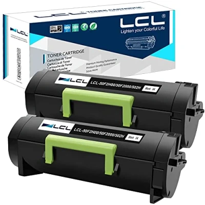 Abbildung von LCL Kompatibel Tonerkartusche 50F3H00 50F2H00 50F0HA0 50F2H0E 5000page (2Schwarz) Ersatz für Lexmark MS310 MS310d MS310dn MS312 MS312DN MS315 MS315dn MS410 MS410d MS410dn MS415 MS415DN MS510 MS510dn