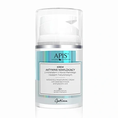 Abbildung von apis optima, aktive Feuchtigkeitscreme mit Mineralien aus dem Toten Meer und Hyaluronsäure, Tag Nacht 30+, 50ml