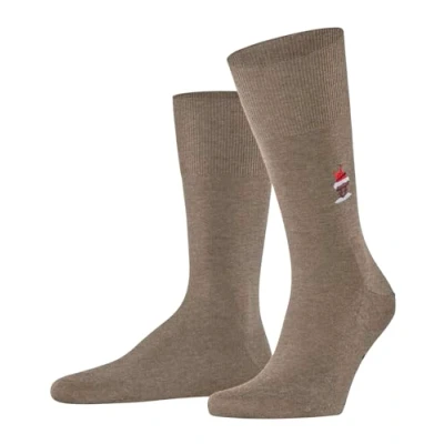Abbildung von FALKE Herren Socken Airport M SO Wolle Baumwolle einfarbig 1 Paar, Braun (Nutmeg Melange 5410) Santa Chimney, 45 46