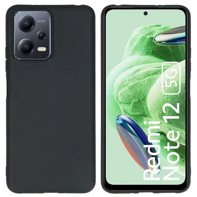 Abbildung von Xiaomi Redmi Note 12 Hülle Silikon iMoshion Soft Case/Backcover Handyhülle Schwarz