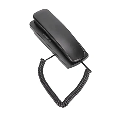 Abbildung von VBESTLIFE Schnurgebundenes Desktop Telefon, Tragbares Wandtelefon, Kabelgebundenes Festnetztelefon mit Stummschaltung, Klassisches Retro Festnetztelefon, Tischtelefon(Schwarz)