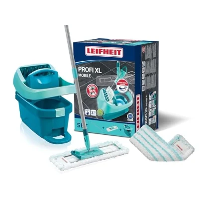 Abbildung von Leifheit Wischtuchpresse Set Profi XL Mobile mit 2x Ersatzbezug micro duo