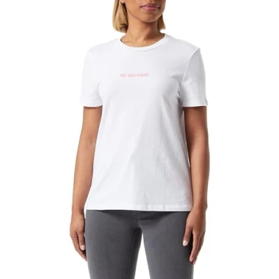 Abbildung von Pieces Pcfria Tshirt print, Damen, Größe: Small, Bright white
