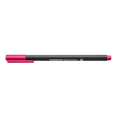 Abbildung von STAEDTLER 334 23 Triplus Fineliner (Dreikant, Superfeine, Metallgefasste Spitze, Linienbreite ca. 0,3 mm, 10 Stück) bordeauxrot