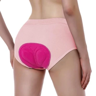 Abbildung von FEIXIANG Damen Radunterhose, Fahrradhose Kurz Radlerhose Fahrrad Unterwäsche mit 4D Gel Gepolstert, Fahrradunterhose Atmungsaktiv Schnelltrocknend Radhose