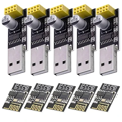 Abbildung von AZDelivery 5 x ESP8266 ESP 01S mit USB Adapter WLAN WiFi Modul kompatibel Arduino inklusive Ebook!