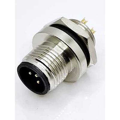 Abbildung von 5PCs M12 Flansch Sensor Steckerverbinder Rückenmontage 5 polige Männlich Stecker Lot