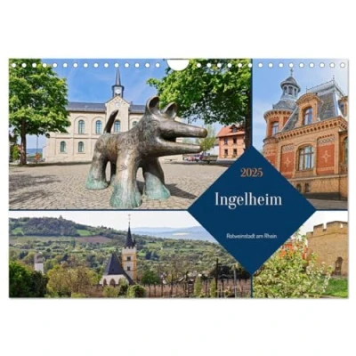 Abbildung von Ingelheim Rotweinstadt am Rhein (Wandkalender 2025 DIN A4 quer), CALVENDO Monatskalender