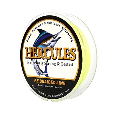 Abbildung von HERCULES Super Cast 100m 2000m Yards Geflochtene Angelschnur 10lb 300lb Test für Salzwasser Süßwasser PE Geflecht Fischdraht Superline 8 Stränge