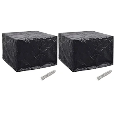 Abbildung von vidaXL 2X Gartenmöbel Abdeckung Schutzhülle Abdeckplane Gartengarnitur Sitzgruppe Regenschutz Abdeckhaube Schutzplane 8 Ösen 122x112x98cm