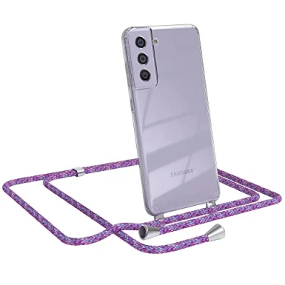 Abbildung von EAZY CASE Handykette kompatibel mit Samsung Galaxy S21 FE 5G Handyhülle Umhängeband, Handykordel Schutzhülle, Silikonhülle, Hülle, Stylische Kette für Smartphone, Unicorn