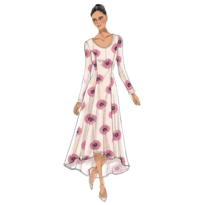 Abbildung von Vogue Mustern 9199 A5 Misses Kleid, Tissue, mehrfarbig, Größen 614