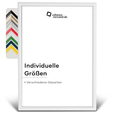 Abbildung von PANORAHMA Bilderrahmen Kunststoff 21 x 29,7 cm (DIN A4), Weiss/Bilder Rahmen zum Aufhängen/Kunststoff mit Echtglas