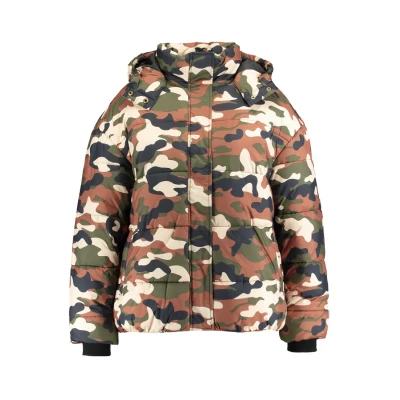 Abbildung von Urban Classics Curvy Ladies Boyfriend CAMO Puffer Wintermantel, Damen, Größe: Large, Khaki