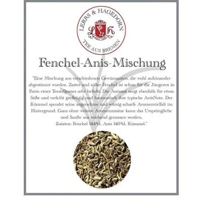 Abbildung von Lerbs &amp; Hagedorn, Kräutertee Fenchel Anis Mischung Süße Würzige Note 1kg (ca. 81 Liter) Mit Fenchel, Anis, Kümmel