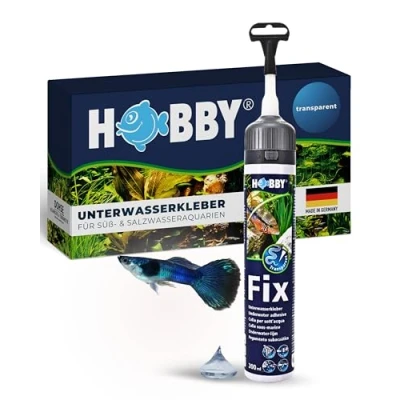 Abbildung von HOBBY Aquaristik Fix Unterwasserkleber I 200 ml Kartusche universell einsetzbarer Kleber für Aquarien Hochleistungskleber Unterwasserreparaturen in Süß und Meerwasseraquarien transparent