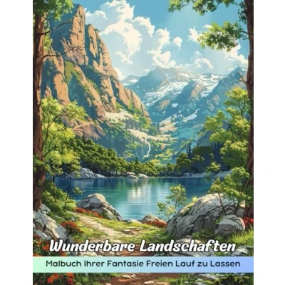 Abbildung von Wunderbare Landschaften Malbuch: Malvorlage „Wunderbare Landschaften“, Inspirierende Szenen Für Entspannung Und Kreativität