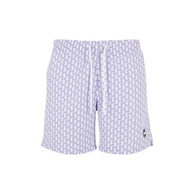 Abbildung von Urban Classics Pattern Badeshorts, Herren, Größe: XXL, Dustylilacseahorse