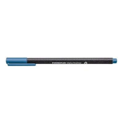 Abbildung von STAEDTLER 334 63 Triplus Fineliner (Dreikant, Superfeine, Metallgefasste Spitze, Linienbreite ca. 0,3 mm, 10 Stück) delfterblau