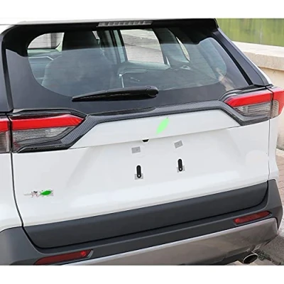 Abbildung von HIGH FLYING für RAV4 XA50 2019 2022 Obere Heckklappen Zierleiste Kohlefaserfarbe 1 Stück ABS Kunststoff