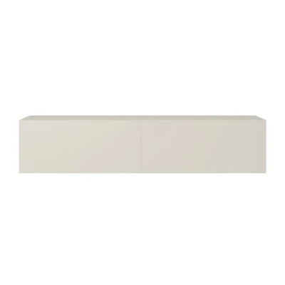 Abbildung von Selsey TV Schrank Board Sideboard Fernsehtisch Fernsehschrank 140 cm Hängend Graubeige Bisira