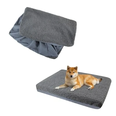 Abbildung von Nogsay Bezüge für Hundebetten,Ersatz Hundebett Weicher Plüsch Bezug,Wasserdicht Waschbar Abnehmbare Bezug Haustier Hundekissen (S:76x51x15 cm)