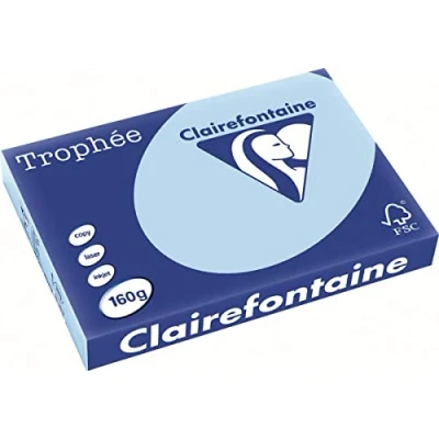 Abbildung von 4 x Clairefontaine Kopierpapier Trophee A3 160g/qm VE=250 Blatt eisbla