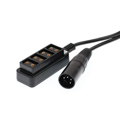 Abbildung von DRRI 4 poliger XLR auf Port Dtap Buchse Hub Kabel für Anton Bauer Batterie/Red ARRI Kamera