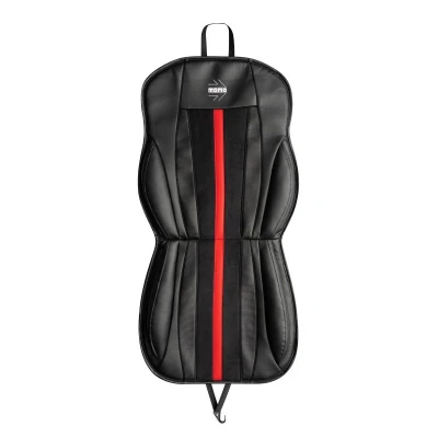 Abbildung von Momo STRIPE SCU03BR Sitzschonbezug schwarz, Rot Leder