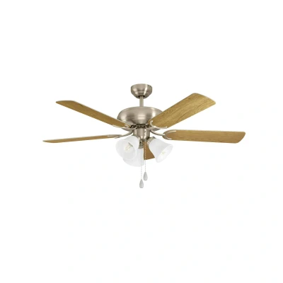 Abbildung von Eglo 35077 Ventilator LAS PALMAS m.Spot/Schirm 3X40W/E27 H:47,4cm Ø:132cm nickel matt