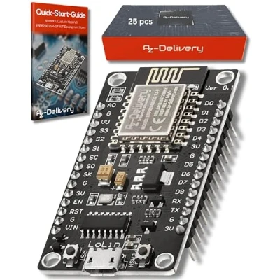 Abbildung von AZDelivery 25 x NodeMCU Lolin V3 Module ESP8266 ESP 12F WiFi Development Board mit CH340 kompatibel Arduino inklusive E Book!