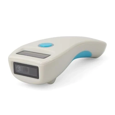 Abbildung von YANZEO Barcode Scanner, Tragbar Mini 2D Leser, Handgerät, USB, 2,4 G, QR Code kabellos, Bluetooth, für Windows iOS Android System (Weiß)