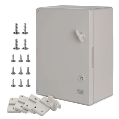 Abbildung von BOXEXPERT ABS Kunststoff Gehäuse, IP65, Wandschrank, Industriegehäuse, Leergehäuse, 400x300x170mm, grau, Gehäuse der Serie Fleet