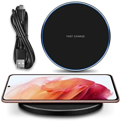 Abbildung von QI Wireless Ladestation kompatibel mit Samsung Galaxy S21 Plus 5G Kabellos Charger Induktives Universal Schnellladegerät