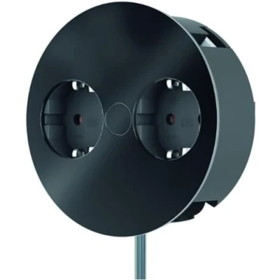 Abbildung von Bachmann Twist, 2 m, Indoor, Typ F, Schwarz, AC Ausgänge, 115 mm