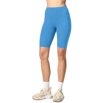 Abbildung von Merry Style Damen Sport Leggings kurz Sportleggings Radlerhose Sporthose aus Viskose MS10 145 (Blau, XL)