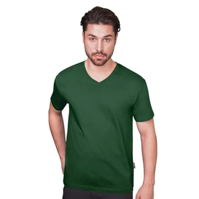 Abbildung von HRM Herren Luxury V Neck Tee I Premium T Shirt Ausschnitt aus 100% Bio Baumwolle Basic bis 60C waschbar Hochwertige &amp; nachhaltige Bekleidung