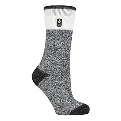 Abbildung von HEAT HOLDERS Damen Winter Extra Warm Thermosocken/Kuschelsocken für Geschenk (37 42 EU, Schneeglöckchen Schwarz)