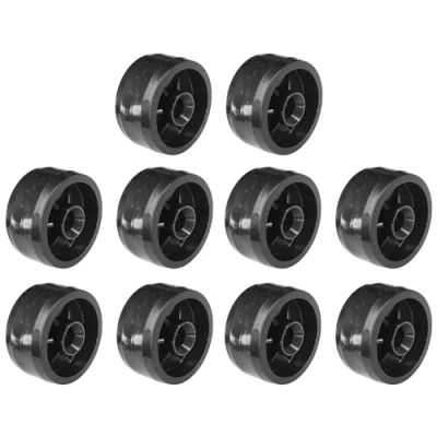 Abbildung von cyclingcolors 10x Kunststoff Rollen 30mm Schwarz Laufrolle Führungsrolle Möbel Bett Schiebetür Tür Schublade Schrank