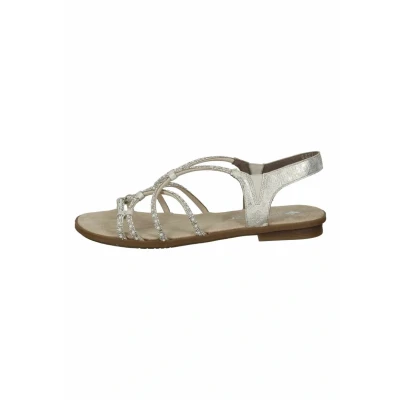 Abbildung von Rieker Riemensandalette, Damen, Größe: 41, Beige beigegold Schuhe