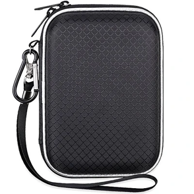 Abbildung von Lacdo Externe Festplattentasche Hard Drive Case für Western Digital WD Elements/WD My Passport Ultra/Seagate Game Portable 2.5&quot; HDD 500GB 1TB 2TB 3TB 4TB 5TB Schutzhülle Stoßfest, Schwarz