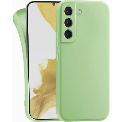 Abbildung von MyGadget Hülle kompatibel mit Samsung Galaxy S22 robuste Handyhülle TPU Case Slim Silikonhülle Back Cover Kratzfest Schutzhülle Matt Grün