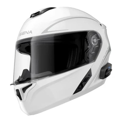 Abbildung von Sena Outrush R Bluetooth Klapphelm mit Intercomsystem (Weiß, L)