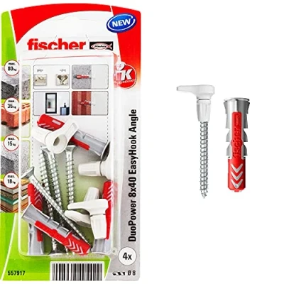 Abbildung von Fischer DuoPower 8x40 EasyHook Angle K (4) Dübelsortiment 557917 1 Set (557917)